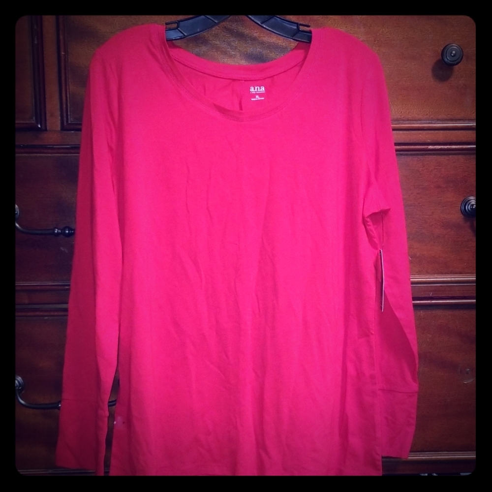 a.n.a womens round neck long sleeve t-shirt